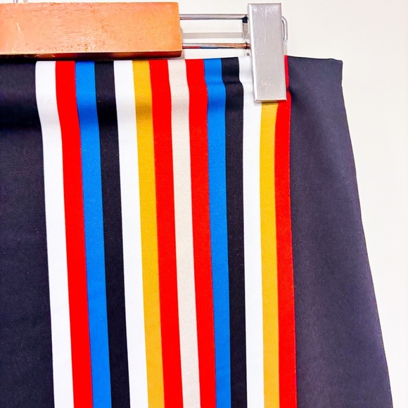 VOLT DESIGN Multicolor Reversible Striped Pencil Skirt | Large * - Picture 5 of 10